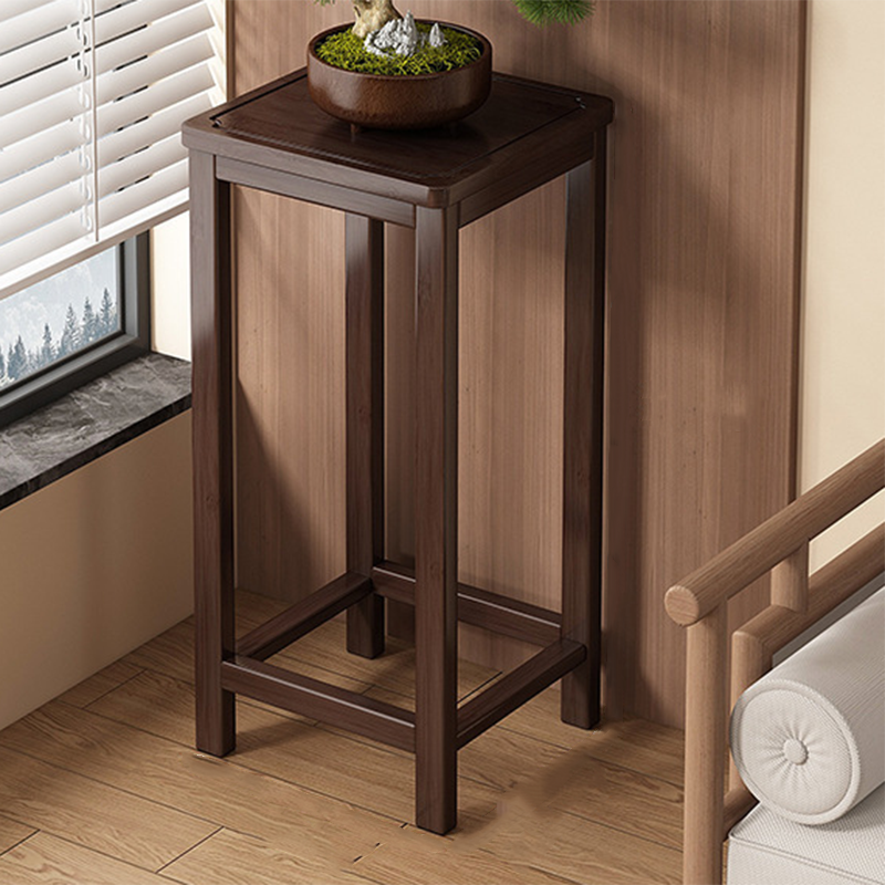 Nan Bamboo Square Console Table — 1/2-Tier, Traditional Chinese Design, Ideal for Living Room