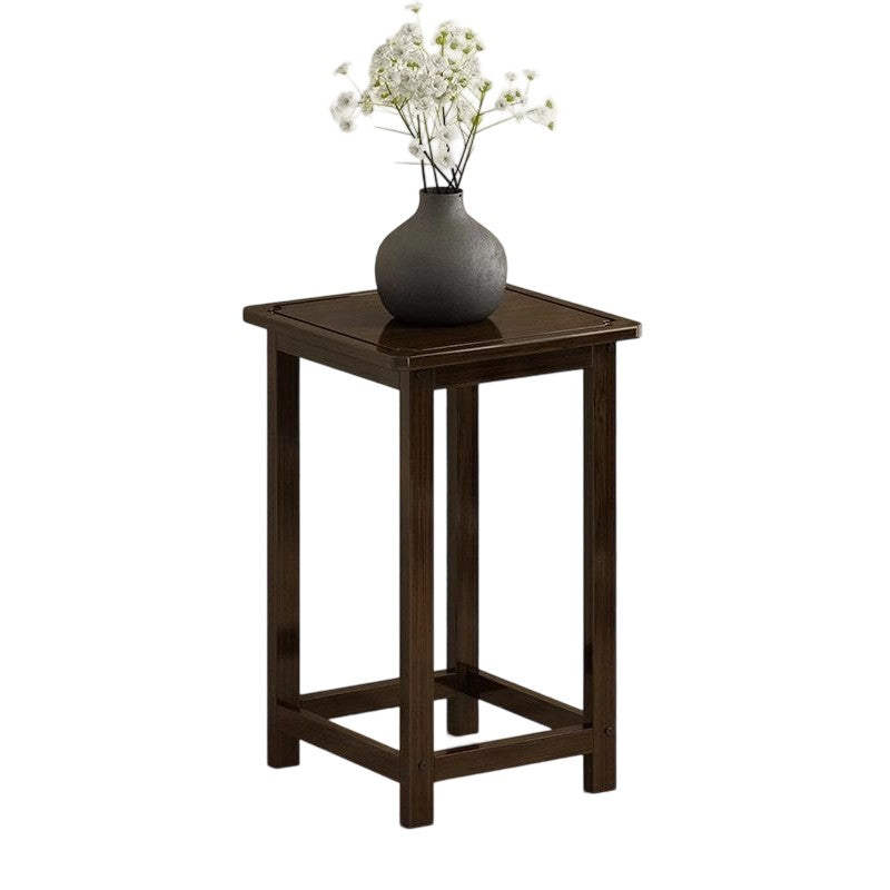 Nan Bamboo Square Console Table — 1/2-Tier, Traditional Chinese Design, Ideal for Living Room