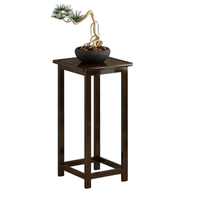 Nan Bamboo Square Console Table — 1/2-Tier, Traditional Chinese Design, Ideal for Living Room
