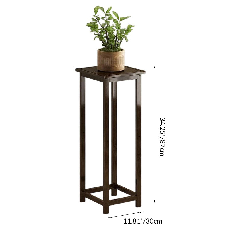 Nan Bamboo Square Console Table — 1/2-Tier, Traditional Chinese Design, Ideal for Living Room