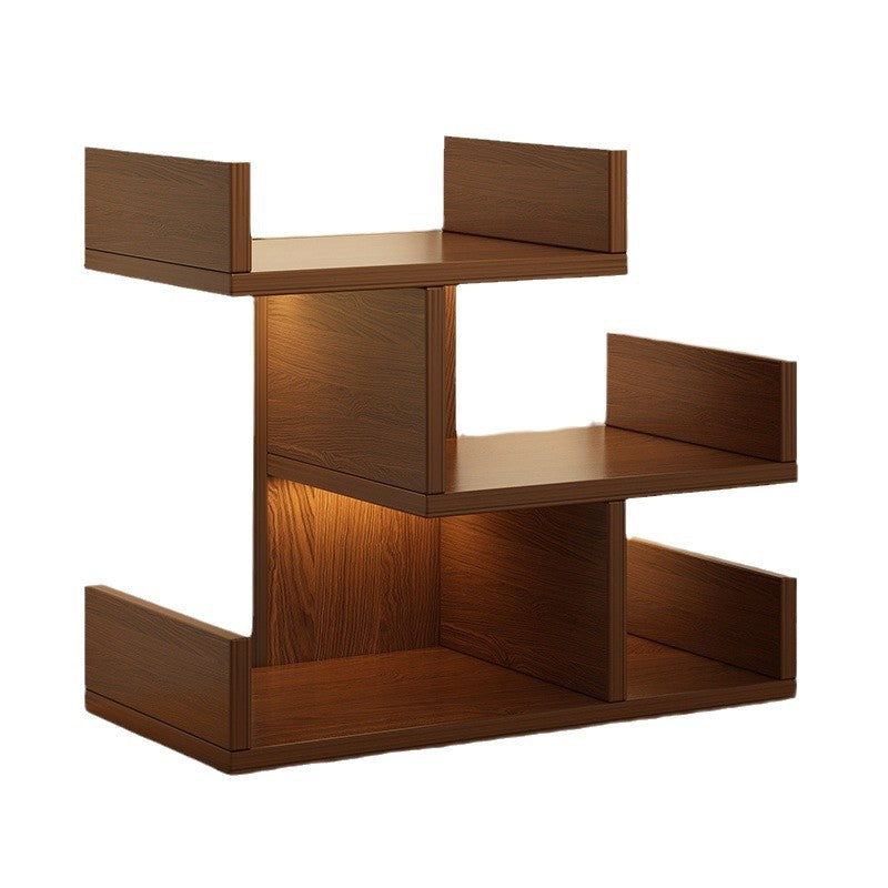 Sleek Modern Minimalist 3-Tier Rectangular MDF Bookshelf for Home Office