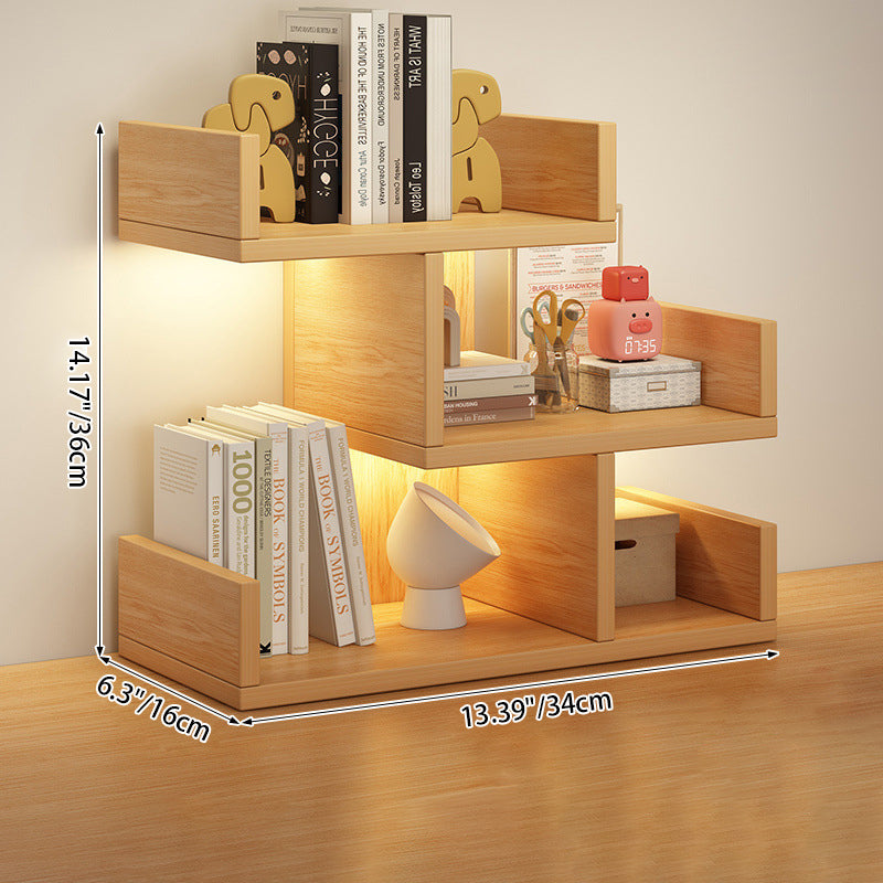 Sleek Modern Minimalist 3-Tier Rectangular MDF Bookshelf for Home Office