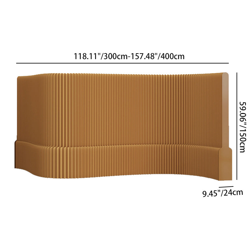 Sleek Contemporary Rectangular Kraft Paper Room Divider - Extendable & Waterproof for Living Room