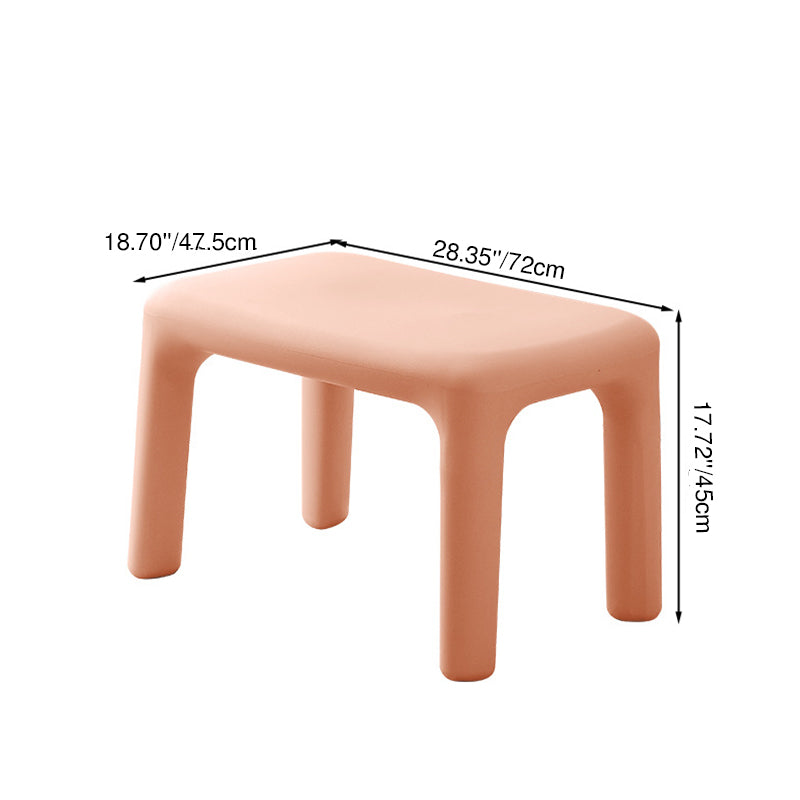Chic Modern Minimalist Rectangular PE Kids Desk & Chair Set for Bedroom & Living Room