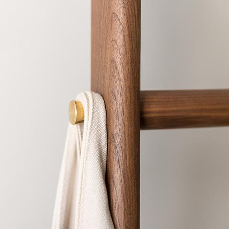 Elegant Modern Solid-Wood Ladder Hall Tree with Towel & Garment Rack – Space-Saving Organizer for Bedroom & Bathroom