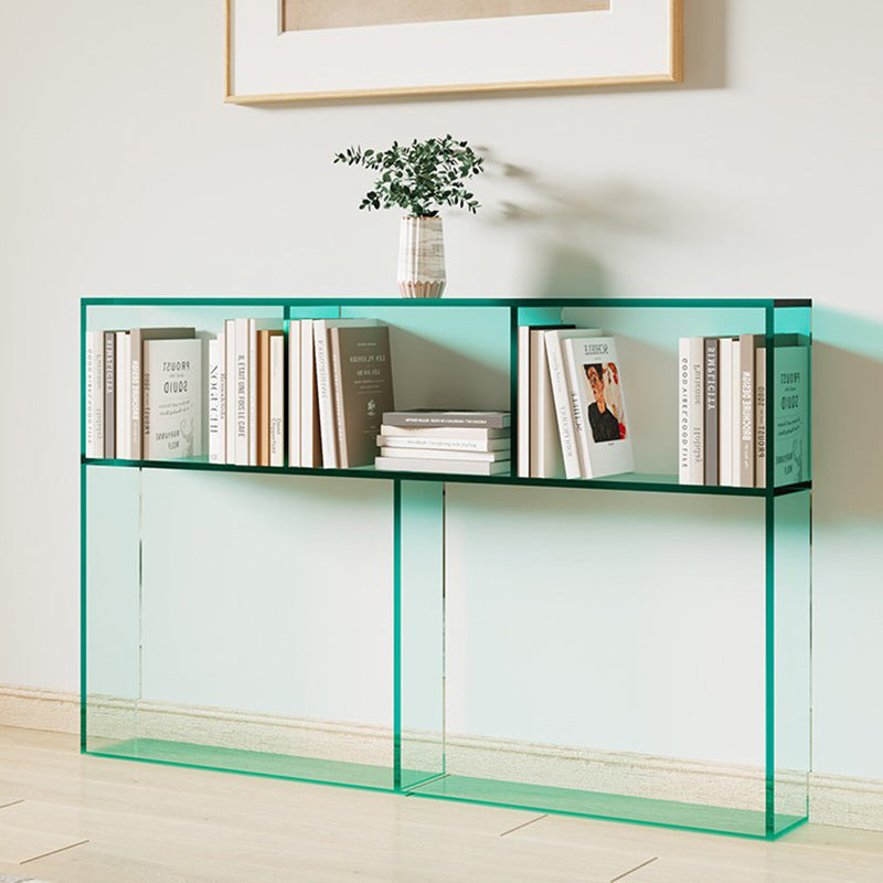 Sleek Modern Minimalist Acrylic 3-Tier Rectangular Display Rack for Living Room