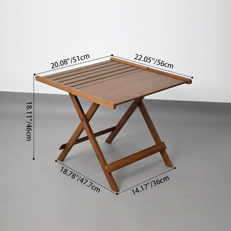 Modern Minimalist Bamboo Rectangular Coffee Table – Foldable for Outdoor Patio & Camping