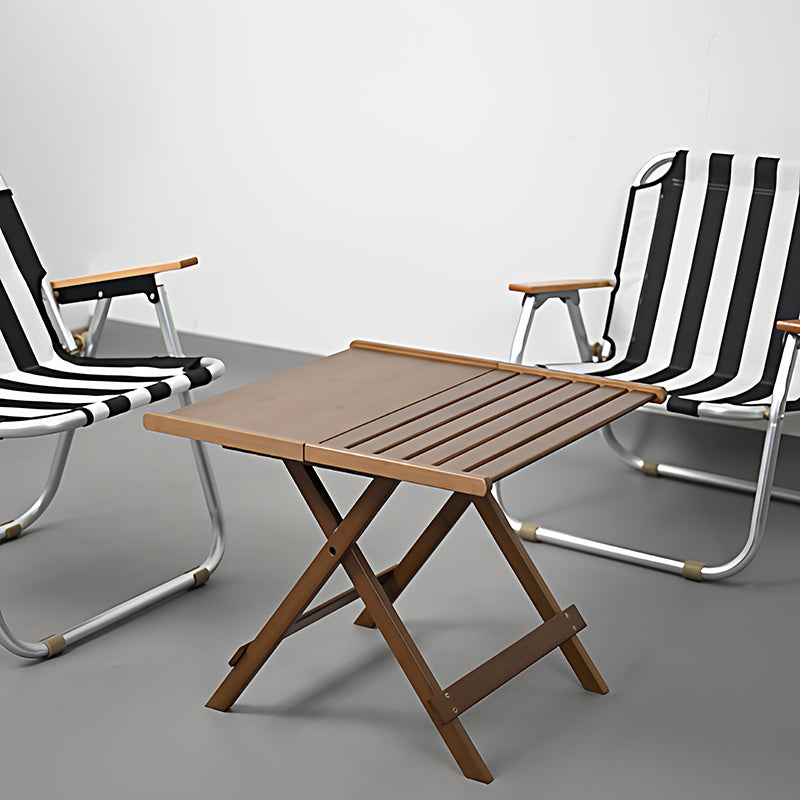 Modern Minimalist Bamboo Rectangular Coffee Table – Foldable for Outdoor Patio & Camping