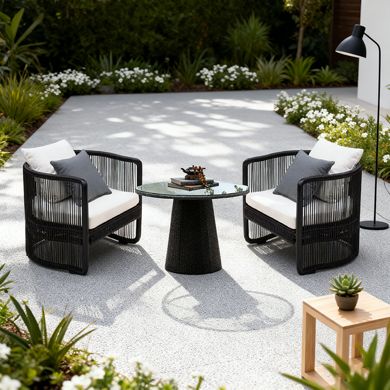 Traditional Chinese Curved PE Rattan Outdoor Sofa with Aluminum Alloy Frame, Fabric Upholstery, Backrest and Armrests