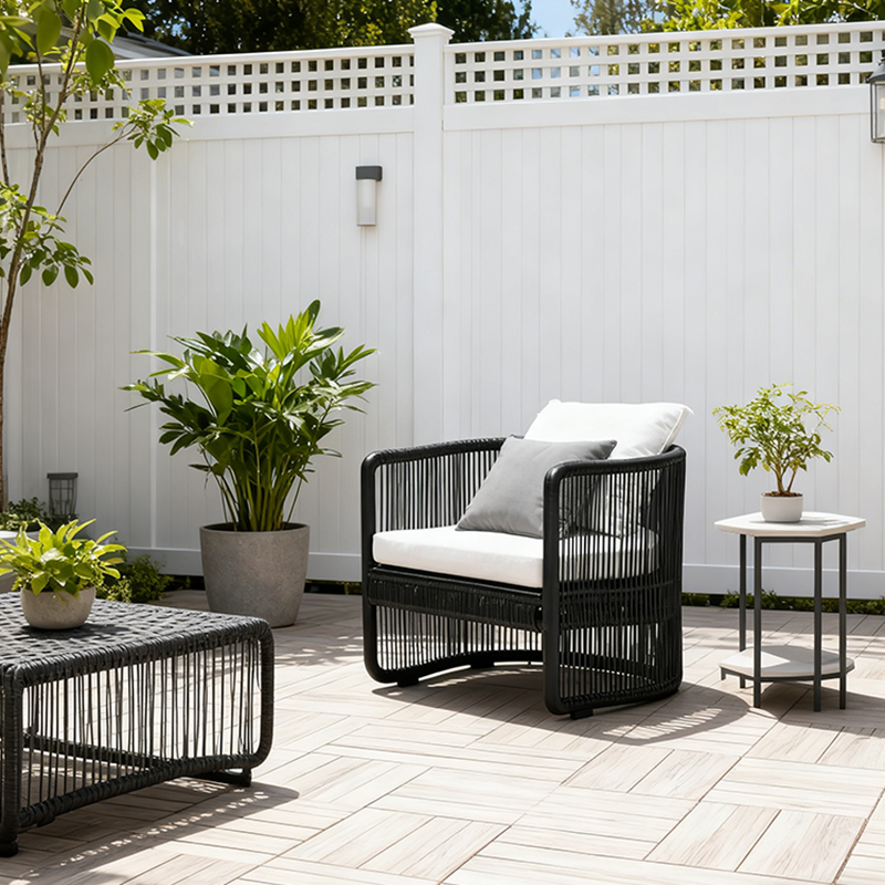 Traditional Chinese Curved PE Rattan Outdoor Sofa with Aluminum Alloy Frame, Fabric Upholstery, Backrest and Armrests