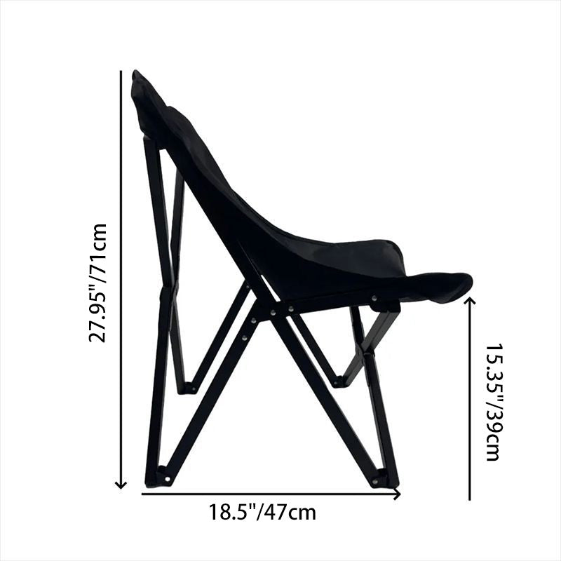 Modern Minimalist Rectangular Oxford Aluminum Folding Chair – Armless, Outdoor Use (Backrest Optional)