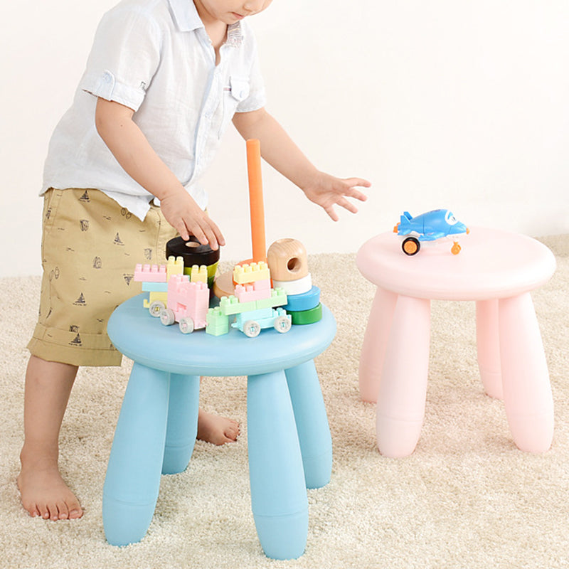 Modern Minimalist Cylindrical Kids' PP Low Stool - Backless, Armless for Living Room