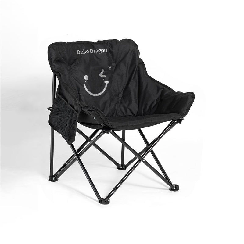 Modern Minimalist Foldable Camping Chair — Rectangular Carbon Steel Frame, Oxford Fabric Seat, Backrest and Armless Design for Garden