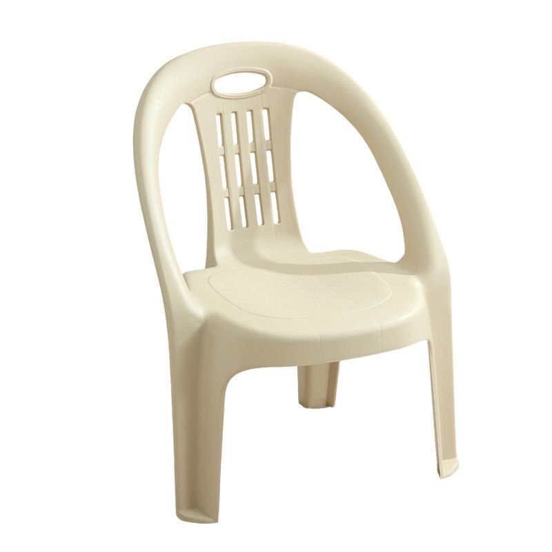 Sleek Modern Minimalist Curved Kids' PP Stackable Low Stool, Armless for Living Room