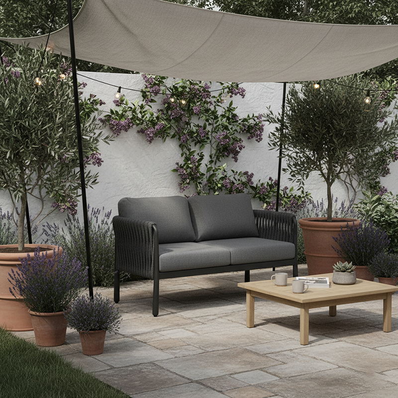 Stylish Modern Outdoor Rope Sofa – 1/2/3-Seater for Balcony & Patio