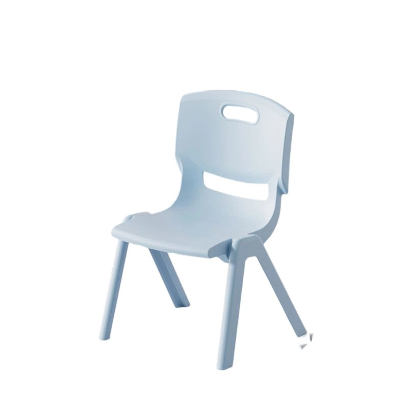 Contemporary Scandinavian Square PP Stackable Backrest Stool for Kids – Low Living Room Chair