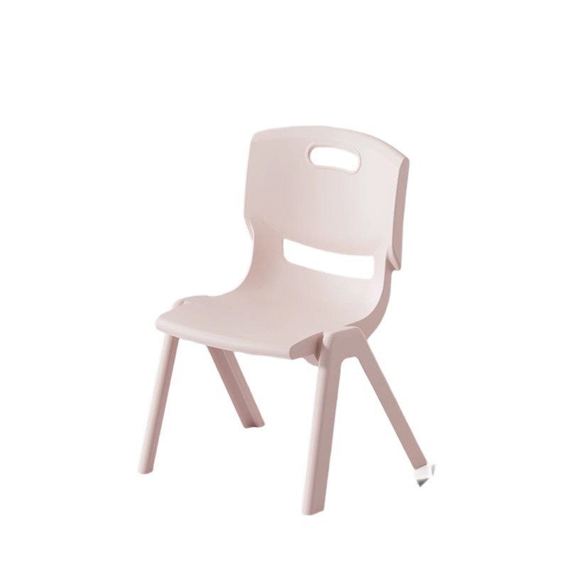 Contemporary Scandinavian Square PP Stackable Backrest Stool for Kids – Low Living Room Chair