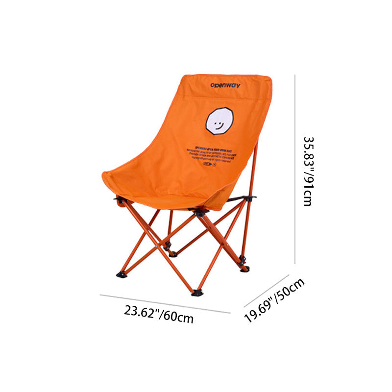 Modern Minimalist Folding Camping Chair with Rectangular Carbon-Steel Frame and Oxford Fabric Backrest for Outdoor Use