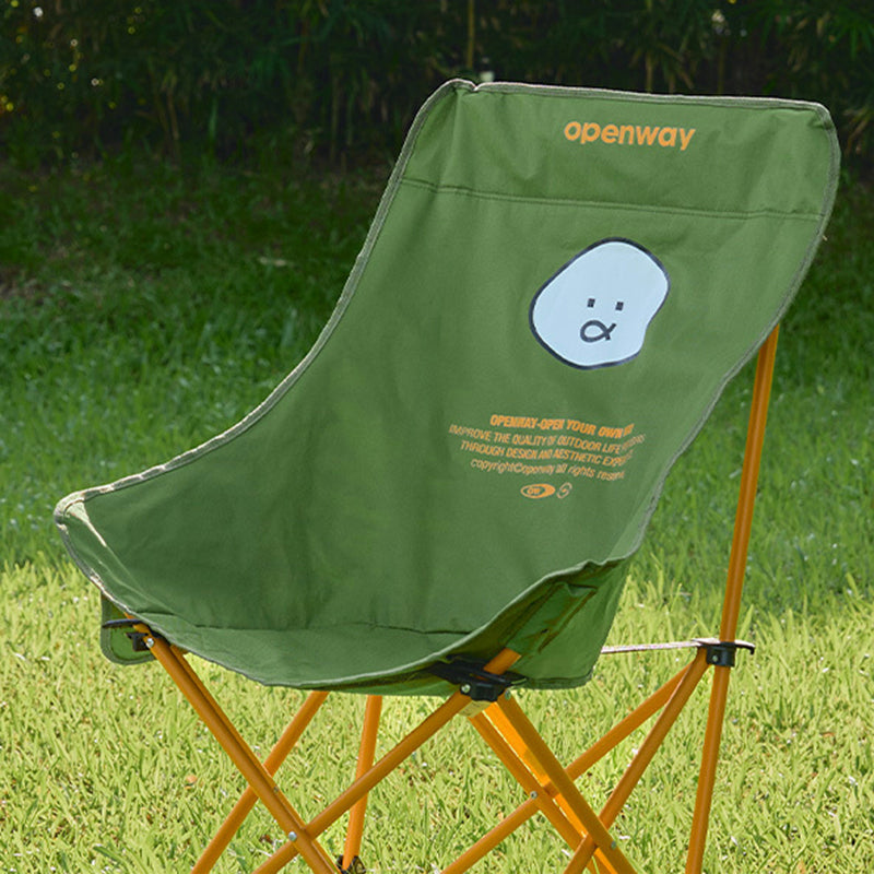 Modern Minimalist Folding Camping Chair with Rectangular Carbon-Steel Frame and Oxford Fabric Backrest for Outdoor Use