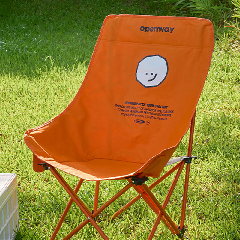 Modern Minimalist Folding Camping Chair with Rectangular Carbon-Steel Frame and Oxford Fabric Backrest for Outdoor Use