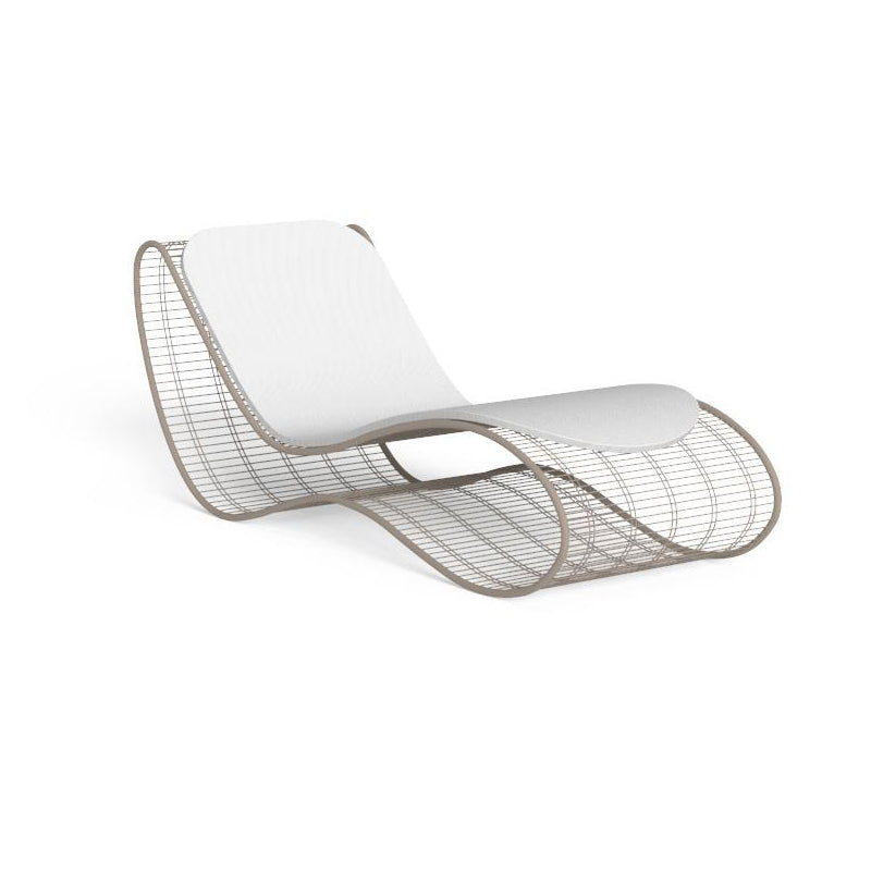 Modern Minimalist Curved Aluminum Alloy Garden Recliner Backrest with Fabric Sponge