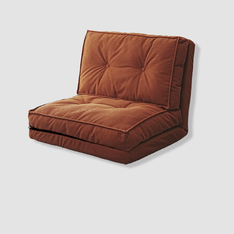 Modern Scandinavian Corduroy & Cotton Foldable Sofa with Backrest – Stylish Lounge Couch for Living Room & Bedroom
