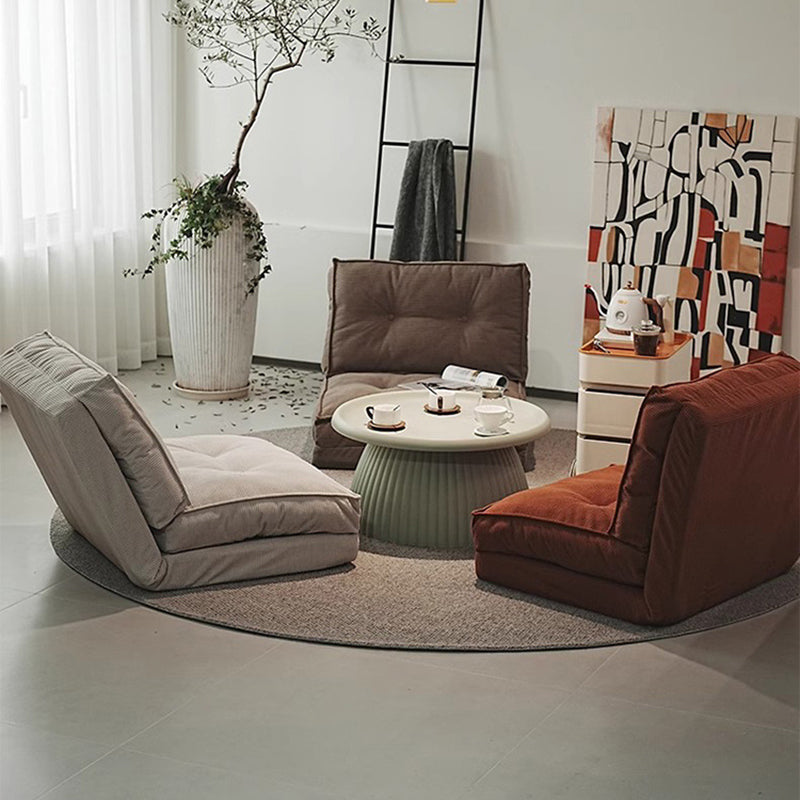 Modern Scandinavian Corduroy & Cotton Foldable Sofa with Backrest – Stylish Lounge Couch for Living Room & Bedroom
