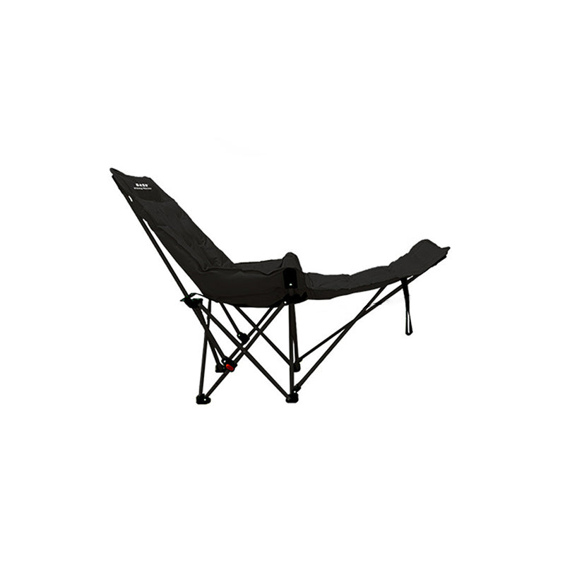 Moon Foldable Camping Recliner with Footrest & Backrest – Modern Minimalist Fabric & Carbon Steel for Outdoor Patio