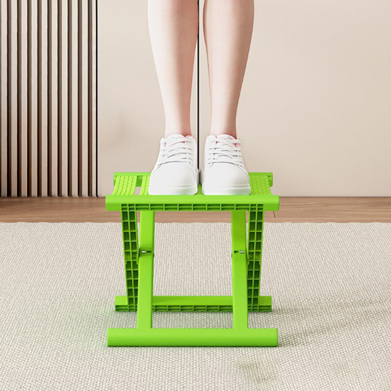 Contemporary Industrial Square Foldable Stool - Low-Profile, Portable PP/TPE Camping Chair for Outdoor and Living Room