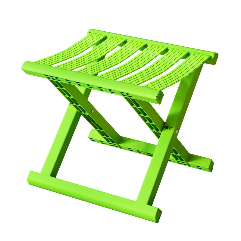 Contemporary Industrial Square Foldable Stool - Low-Profile, Portable PP/TPE Camping Chair for Outdoor and Living Room