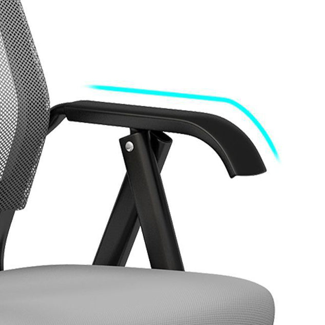 Modern Minimalist Foldable Mesh Desk Chair with Foam Cushioned Seat, Carbon Steel Square Frame, Backrest and Armrests – Ideal for Home, Office, or Study