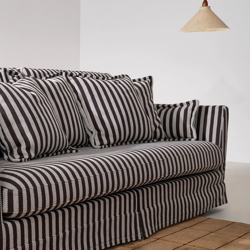 Birch-Frame Removable-Cover Sofa - Elegant French-Style 3/4-Seater Living Room Accent Chair