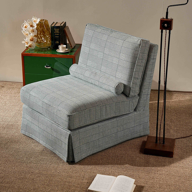 Durable, Easy-Clean Cover Accent Chair with Birch Wood Frame — Retro Fabric for Living Room or Study