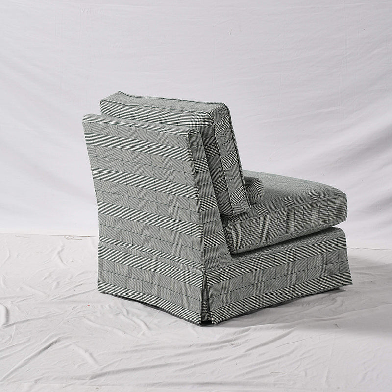Durable, Easy-Clean Cover Accent Chair with Birch Wood Frame — Retro Fabric for Living Room or Study