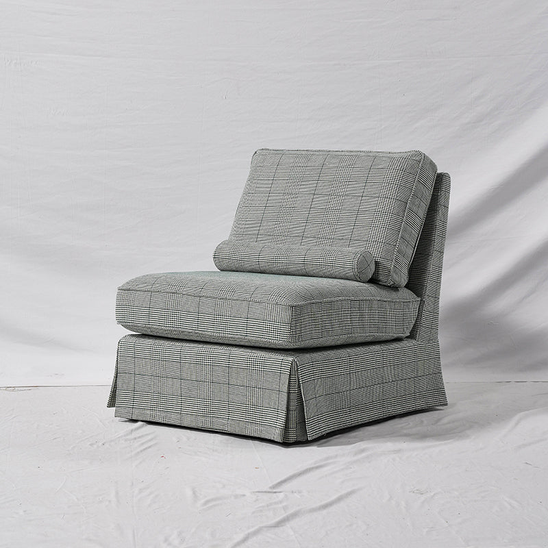 Durable, Easy-Clean Cover Accent Chair with Birch Wood Frame — Retro Fabric for Living Room or Study