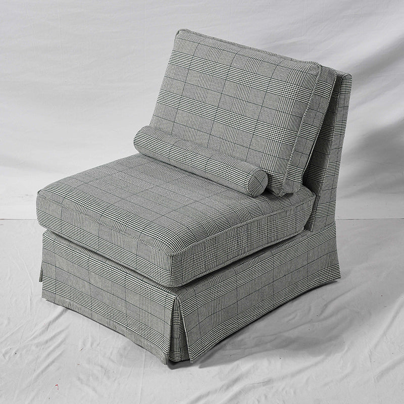 Durable, Easy-Clean Cover Accent Chair with Birch Wood Frame — Retro Fabric for Living Room or Study