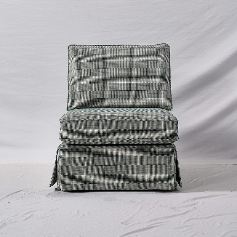 Durable, Easy-Clean Cover Accent Chair with Birch Wood Frame — Retro Fabric for Living Room or Study