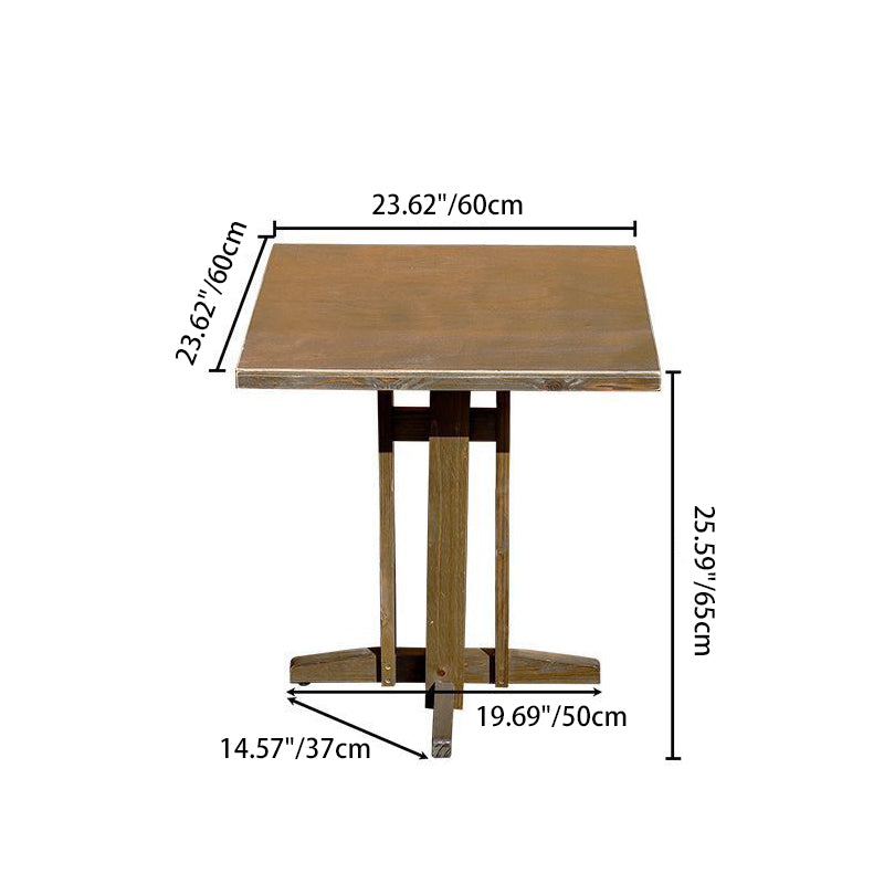 Traditional Farmhouse Outdoor Coffee Table – Foldable Solid Wood & Plywood, 1-Tier, Round-Rectangular, For Outdoor Use