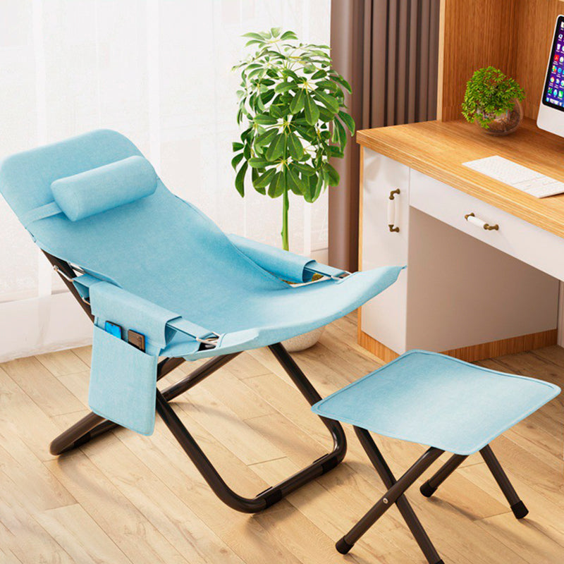 Modern Minimalist Rectangular Recliner with Oxford Cloth Upholstery and Carbon Steel Frame – Living Room Armchair with Armrest and Backrest