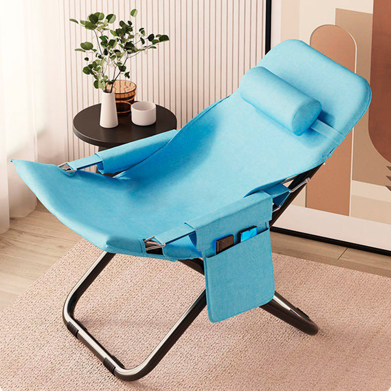Modern Minimalist Rectangular Recliner with Oxford Cloth Upholstery and Carbon Steel Frame – Living Room Armchair with Armrest and Backrest