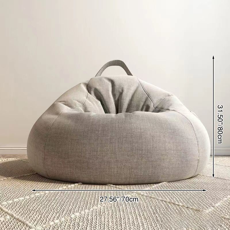 Modern Minimalist Round Cotton-Linen EPS Sofa Backrest & Footrest for Living Room