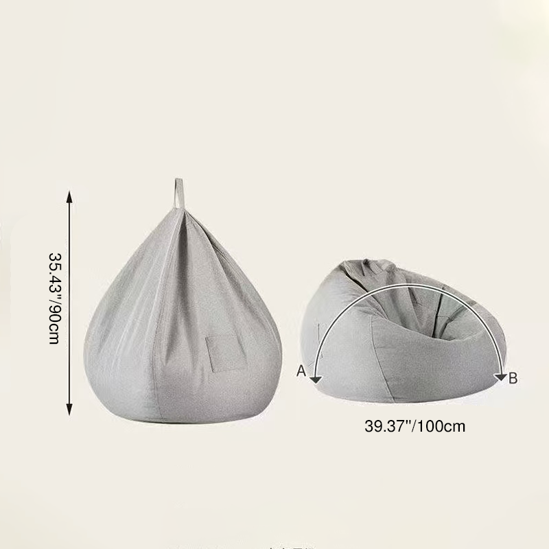 Modern Minimalist Round Cotton-Linen EPS Sofa Backrest & Footrest for Living Room