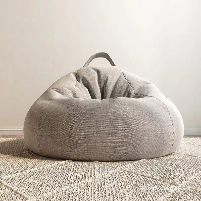 Modern Minimalist Round Cotton-Linen EPS Sofa Backrest & Footrest for Living Room