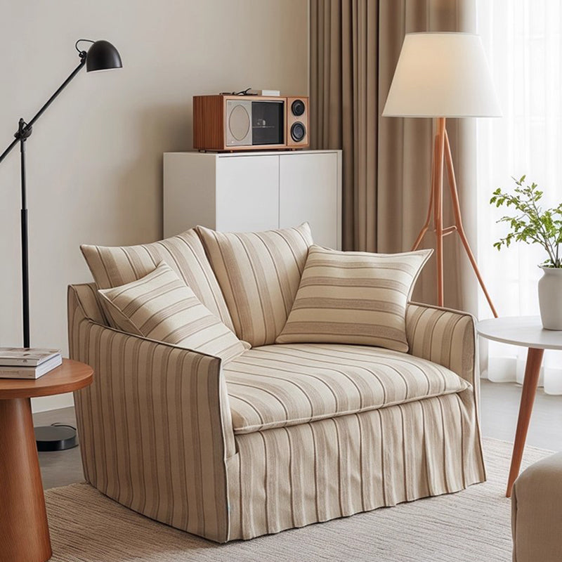 Nordic Contemporary Velvety Textured Fabric Sofa Backrest and Armrest — Square Rectangular Design, Pine Wood and Solid Wood Plywood Frame, Living Room