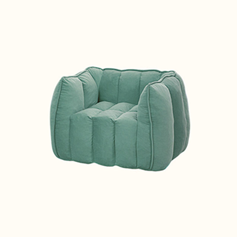 Modern Minimalist Velvet Rectangular Sofa with Rebound Sponge Cushions, Compressible Comfort, Backrest and Armrests for Living Room