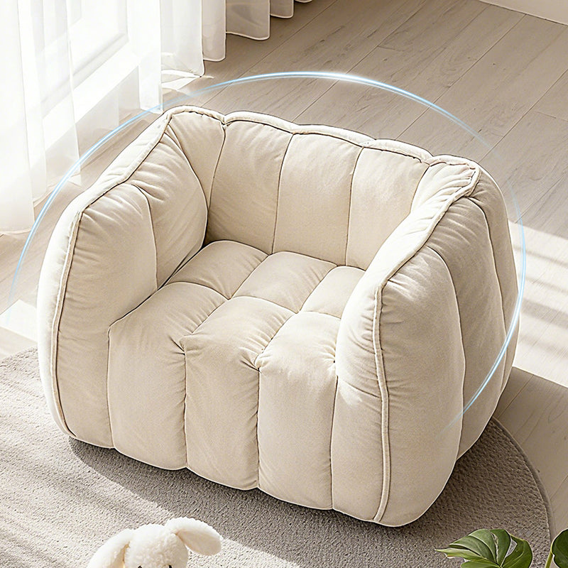Modern Minimalist Velvet Rectangular Sofa with Rebound Sponge Cushions, Compressible Comfort, Backrest and Armrests for Living Room