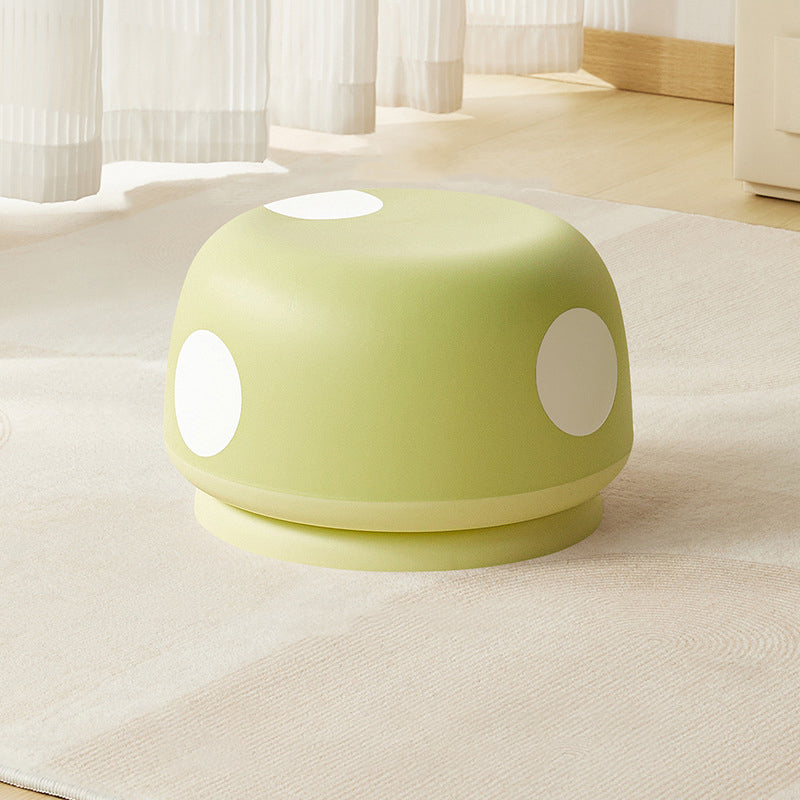 Contemporary Kids Mushroom-Shape Stool – Round, Low, Stackable, PP Plastic for Entryways, Living Rooms, and Bedrooms