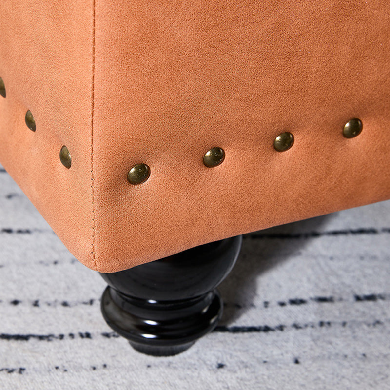 Contemporary Scandinavian Fabric-and-Wood Storage Bench, Rectangular, Backless, for Entryway