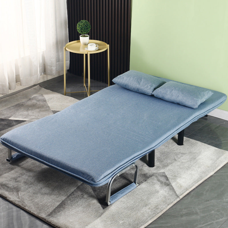 Modern Simplicity Foldable Rectangular Sofa Bed — Wood Frame with Cotton-Linen Upholstery and Foam Cushions for Living Room