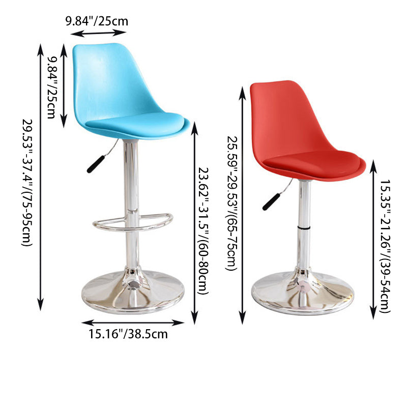 Modern Minimalist Oval Swivel Bar Stool with Foam-Padded Faux Leather Seat – Liftable, Backrest & Footrest, Metal & Plastic Frame for Kitchen